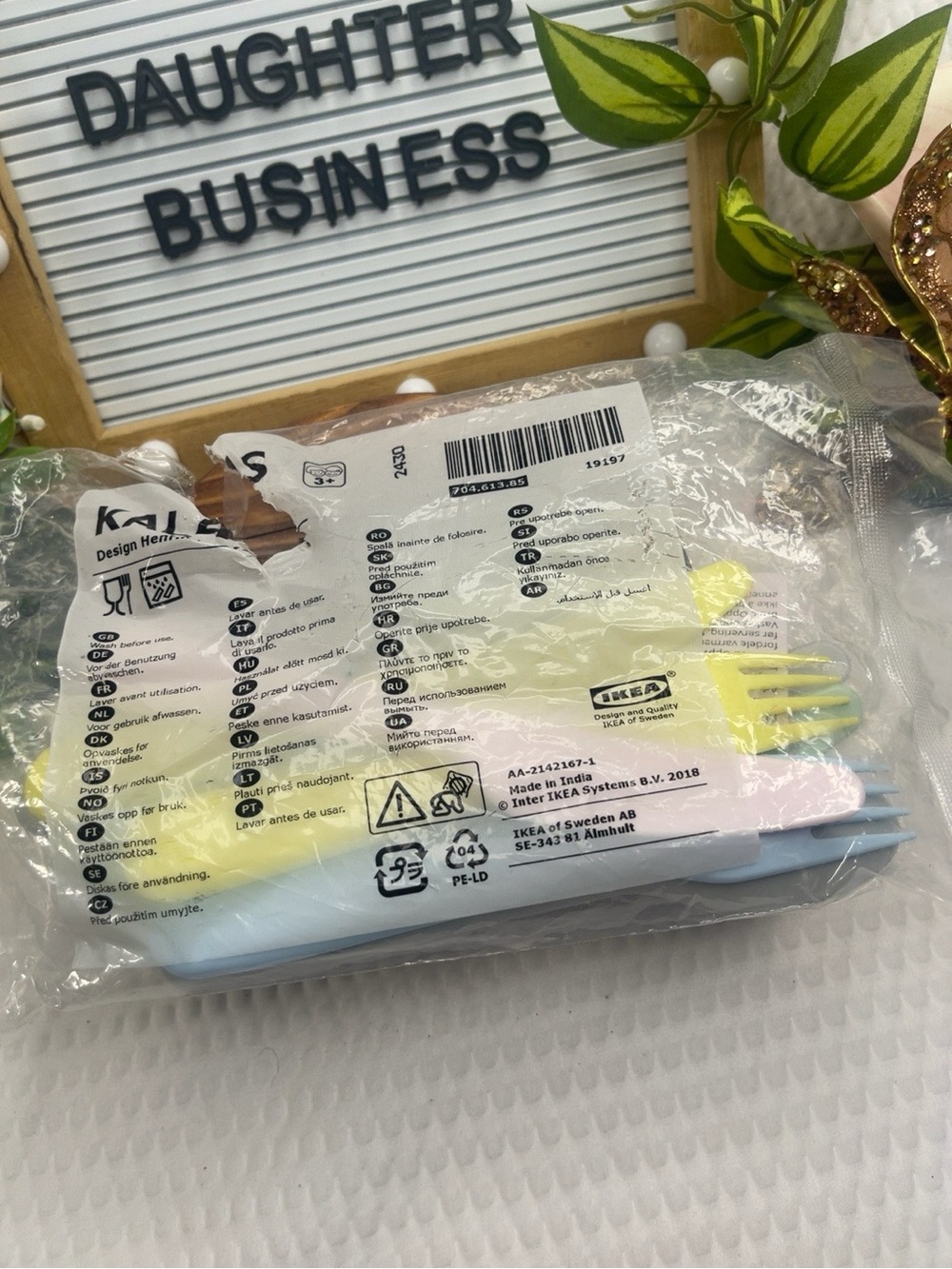 IKEA Kids Cutlery Set - Pastel Yellow & Blue